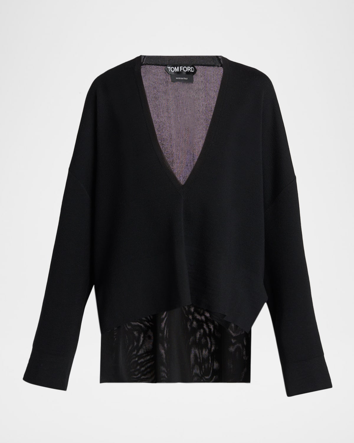 TOM FORD Fine Merino and Viscose V-Neck Sweater