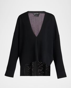 TOM FORD Fine Merino and Viscose V-Neck Sweater