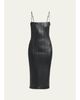 TOM FORD Fluted Leather Sleeveless Midi Dress - 1