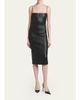 TOM FORD Fluted Leather Sleeveless Midi Dress - 2