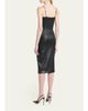 TOM FORD Fluted Leather Sleeveless Midi Dress - 3