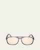 TOM FORD Grey Transparent Acetate Aviator Sunglasses - 1