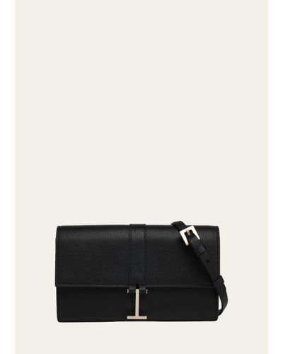 TOM FORD Hanging T Grain Leather Wallet on Strap