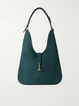 TOM FORD Kara T-embellished medium suede shoulder bag