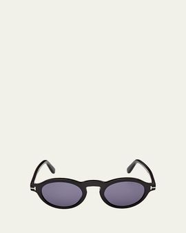 TOM FORD Men's Aristotele-02 Acetate Round Sunglasses