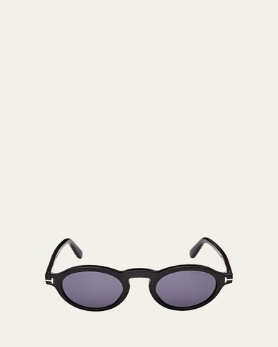TOM FORD Men's Aristotele-02 Acetate Round Sunglasses