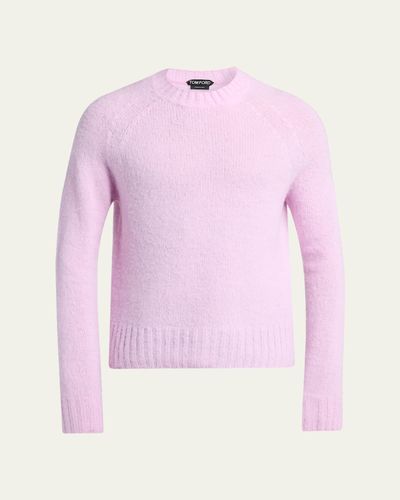 TOM FORD Men's Brushed Cashmere Raglan Crewneck Sweater