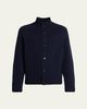 TOM FORD Men's Coarsehair Cashmere Rib-Knit Cardigan - 1