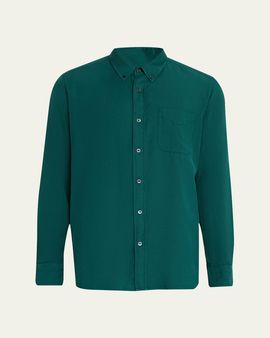 TOM FORD Men's Cotton and Cashmere Pocket Sport Shirt