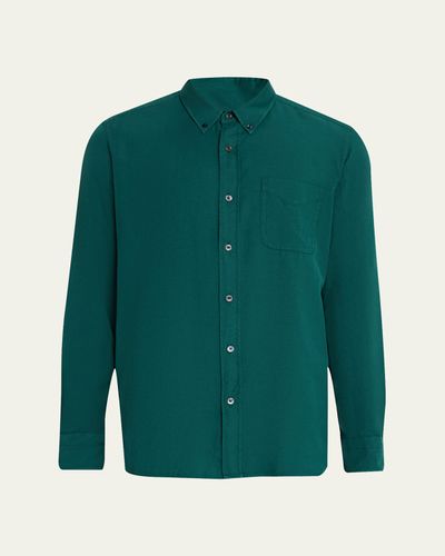 TOM FORD Men's Cotton and Cashmere Pocket Sport Shirt
