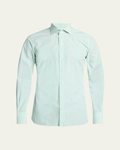 TOM FORD Men's Cotton Pinstripe Slim-Fit Dress Shirt