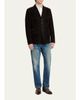 TOM FORD Men's Cotton Velvet Pipe-Trim Patch Pocket Blazer - 2