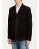 TOM FORD Men's Cotton Velvet Pipe-Trim Patch Pocket Blazer - 4