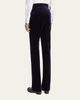 TOM FORD Men's Cotton Velvet Straight Leg Flat-Front Trousers - 3