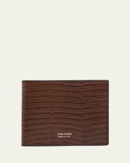 TOM FORD Men's Croc-Effect Leather Bifold Wallet