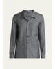 TOM FORD Men's Dyed Yarn Silk Melange Light Shirt - 1