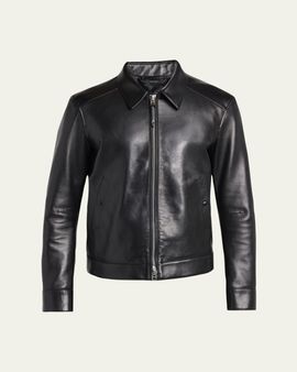 TOM FORD Men's Full-Zip Grained Leather Jacket