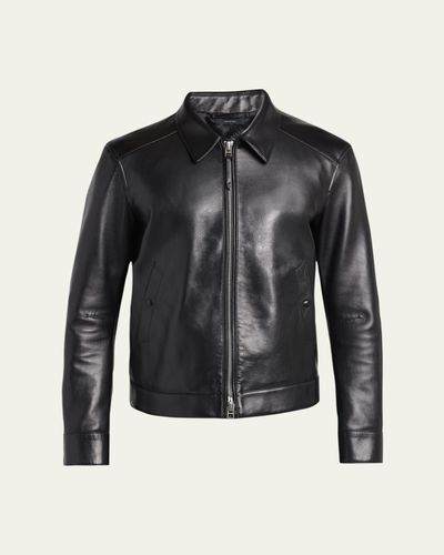 TOM FORD Men's Full-Zip Grained Leather Jacket
