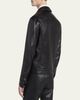 TOM FORD Men's Full-Zip Grained Leather Jacket - 3