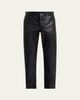 TOM FORD Men's Grained Leather Straight Leg Five-Pocket Pants - 1
