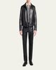 TOM FORD Men's Grained Leather Straight Leg Five-Pocket Pants - 2