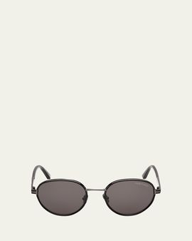 TOM FORD Men's Jet-02 Metal Round Sunglasses