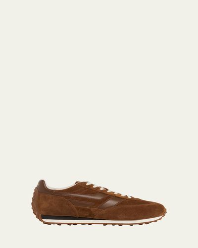 TOM FORD Men's Mick Suede and Leather Low-Top Sneakers