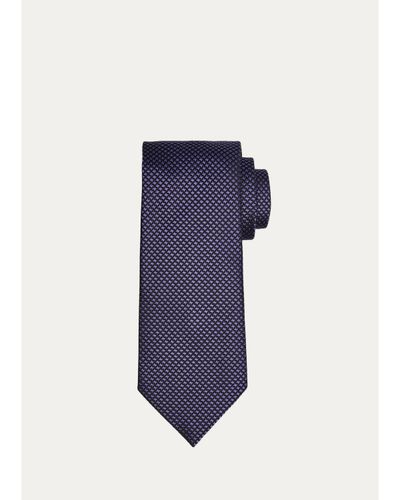 TOM FORD Men's Micro-Cross Silk Tie