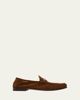 TOM FORD Men's Ripley Suede Moccasin T-Bit Loafers