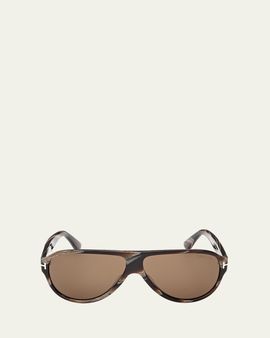 TOM FORD Men's Samuele Acetate Aviator Sunglasses
