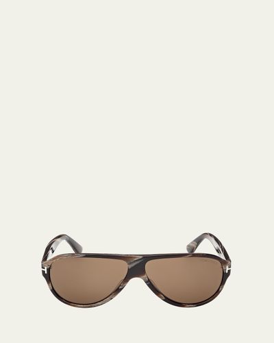 TOM FORD Men's Samuele Acetate Aviator Sunglasses