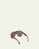 TOM FORD Men's Samuele Acetate Aviator Sunglasses - 4