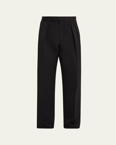 TOM FORD Men's Straight-Leg Double-Pleated Trousers