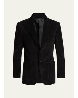 TOM FORD Men's Suede Single-Breasted Blazer