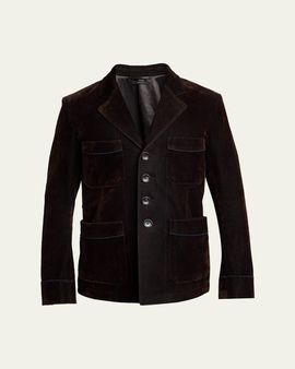 TOM FORD Men's Wool Patch Pocket Single-Breasted Blazer