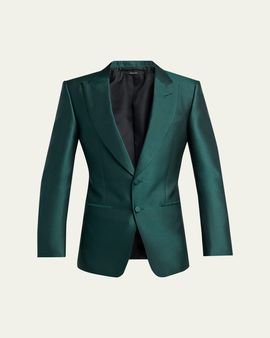 TOM FORD Men's Wool Peak Lapel Modern Fit Single-Breasted Sport Coat