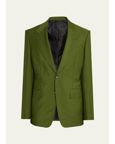 TOM FORD Men's Wool Peak Lapel Single-Breasted Sport Coat