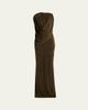 TOM FORD Plunging Cowl-Neck Sleeveless Maxi Dress - 1