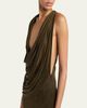 TOM FORD Plunging Cowl-Neck Sleeveless Maxi Dress - 5