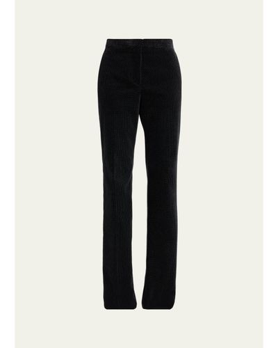 TOM FORD Polka-Dot Velvet Bootcut Trousers