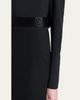 TOM FORD Satin-Trim Wool High-Low Slit Skirt - 5