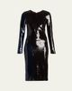 TOM FORD Sequined Long-Sleeve Midi Dress - 1