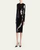TOM FORD Sequined Long-Sleeve Midi Dress - 4