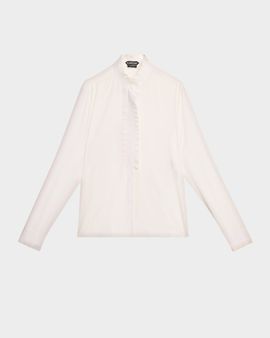 TOM FORD Silk Crepe de Chine Button-Front Blouse