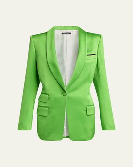 TOM FORD Single-Breasted Silk-Wool Blazer Jacket