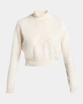 TOM FORD Soft Mohair-Silk Crop Turtleneck Sweater