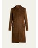 TOM FORD Suede Single-Breasted Long Coat - 1