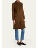 TOM FORD Suede Single-Breasted Long Coat - 4