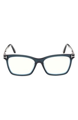 TOM FORD TOM FORD 51mm Rectangular Blue Light Blocking Glasses