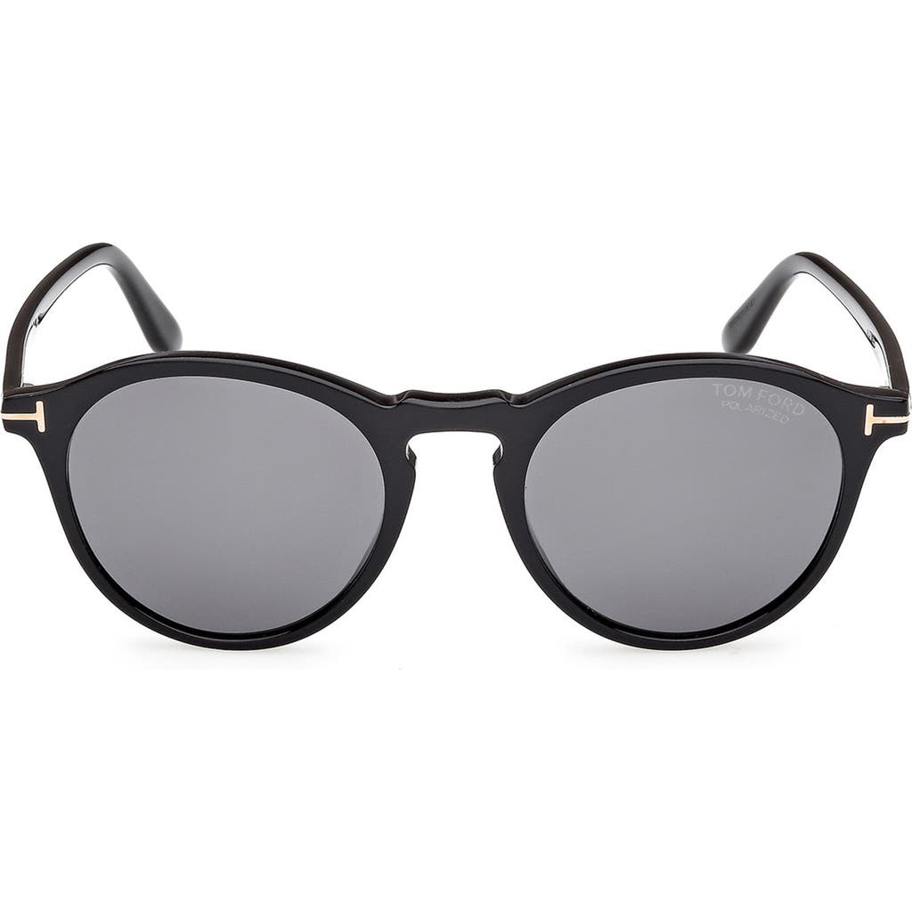 TOM FORD TOM FORD 52mm Polarized Round Sunglasses